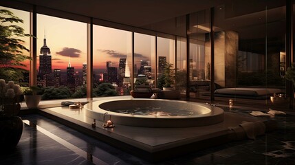 View of a boat in the harbor. AI generated art illustration.