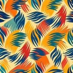 Fototapeta premium Seamless pattern of rhythmic and repetitive brush strokes resembling the patterns found in nature, Generative AI
