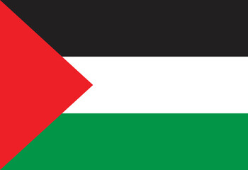 Palestine national official flag, vector illustration.