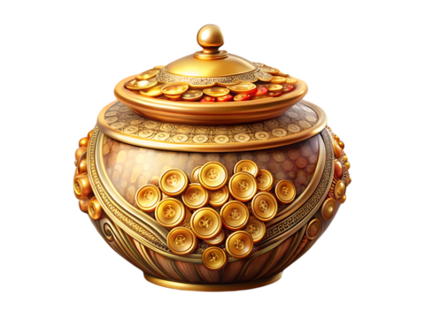 Indian festival Dhanteras and Diwali worship background with Goddess Lakshmi Laxmi golden coins stockillustration