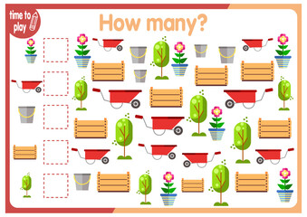 math card for children. studying numbers. children's logic problems. figurines for children. number. Funny animals. count the objects and write down their quantity