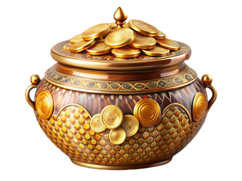 Indian festival Dhanteras and Diwali worship background with Goddess Lakshmi Laxmi golden coins stockillustration