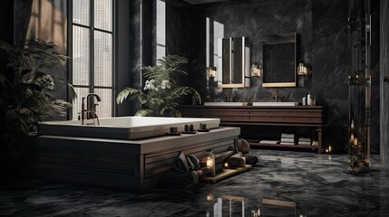 Obraz premium Interior of the church of st john the baptist. AI generated art illustration.