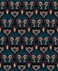 vector floral seamless pattern illustration 