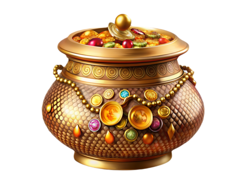 Indian festival Dhanteras and Diwali worship background with Goddess Lakshmi Laxmi golden coins stockillustration