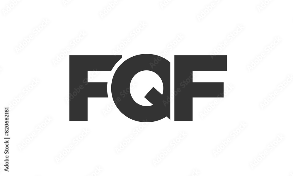 Fototapete fqf logo design template with strong and modern bold text. initial based vector logotype featuring s