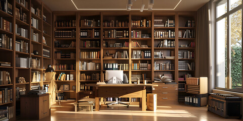 A Library room with books image with background
