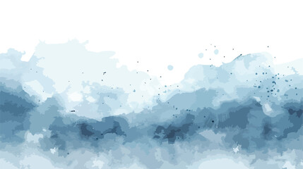 Watercolor background grey blue pale ombre hand paint