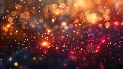 Obraz premium Vibrant Sparkling Lights Celebrate in Festive Bokeh Background