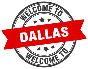 Welcome to Dallas stamp. Dallas round sign