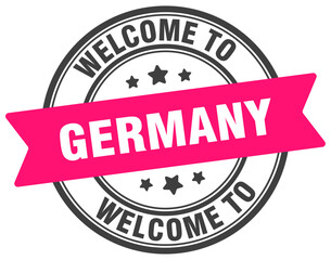 Welcome to Germany stamp. Germany round sign