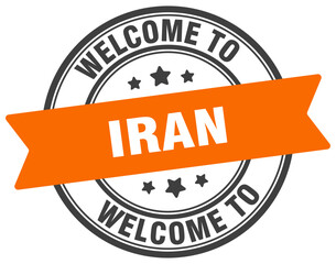 Obraz premium Welcome to Iran stamp. Iran round sign