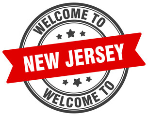 Welcome to New Jersey stamp. New Jersey round sign