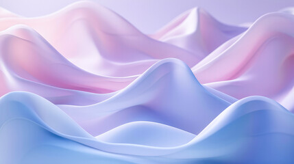 Fototapeta premium Abstract background with colorful silk waves.A soft and elegant fabric with abstract waves.Generative Ai