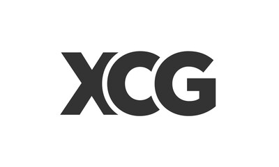 XCG logo design template with strong and modern bold text. Initial based vector logotype featuring simple and minimal typography. Trendy company identity.