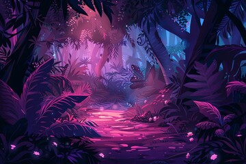 fairy painting jungle background scene