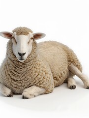 Fototapeta premium a photo of a cute sheep, close up