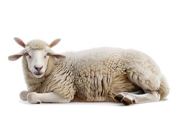 Fototapeta premium a photo of a cute sheep, close up