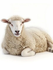 a photo of a cute sheep, close up