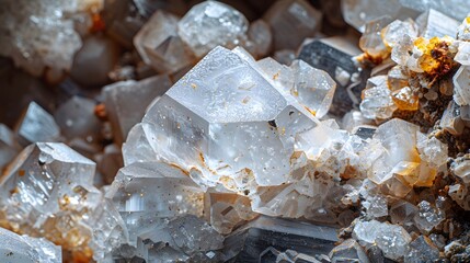 Vivid Macro of Crystals and Minerals Texture