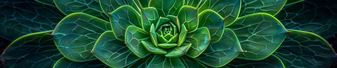 Obraz premium High Definition Symmetrical View of a Succulent Plant