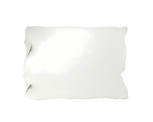 Obraz premium piece of white paper tear isolated on transparent background,png