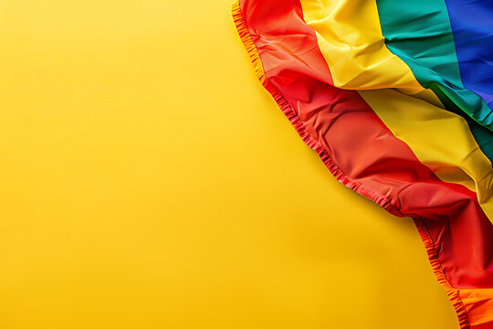 Vibrant rainbow LGBTQ pride background: Blank space for design and expression - Powered by Adobe