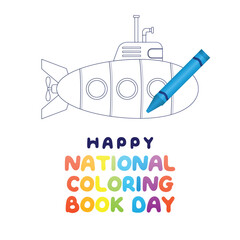 vector graphic of National Coloring Book Day ideal for National Coloring Book Day celebration.