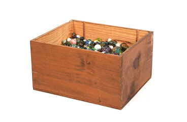 Collection of old glass marbles