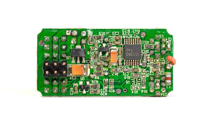 Small computer processing unit system on micro chip printed circuit board(PCB) at finger size