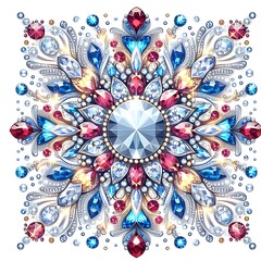 rhinestones royalty illustration, necklace design Elements 