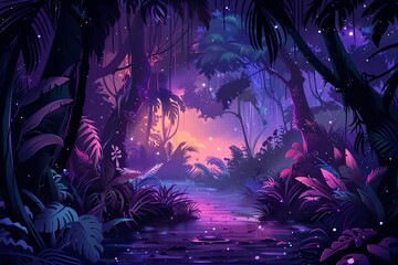 Fototapeta premium Enchanted Rainforest background
