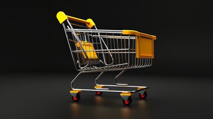 Ecommerce representation with a shopping cart