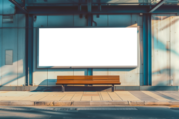 Mockup billboard in city transparent background design element