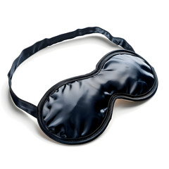 Black Sleeping mask, top view, isolated on white background