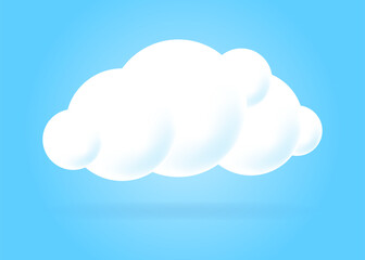 Cloud in the Sky Icon. Flat Style. Vector icon