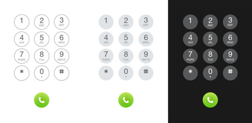 Dialing Icons. Call Design. Flat Style. Vector icons © Svitlana
