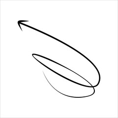 Modern Scrible Abstract Line Vector Element