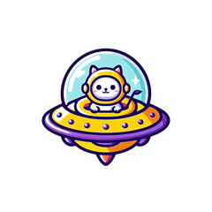 The Space cat yellow icon and logo
