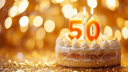 50, cake, candles, birthday, celebration, party, dessert, sweet, icing, frosting, decoration,...