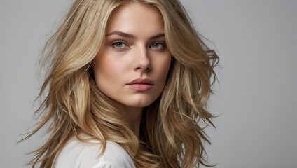 Fototapeta premium woman with intence blond hair