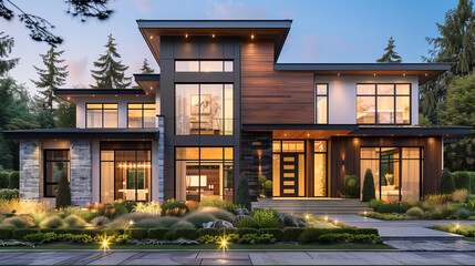 Stunning Large Modern House With Abundant Windows