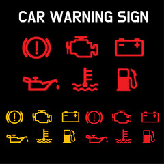 car warning sign