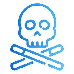 skull gradient icon