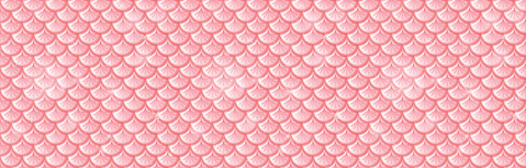 Seamless pattern of stylized pink fish scales