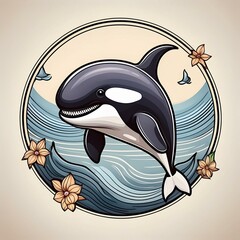 Fototapeta premium illustration of an orca 