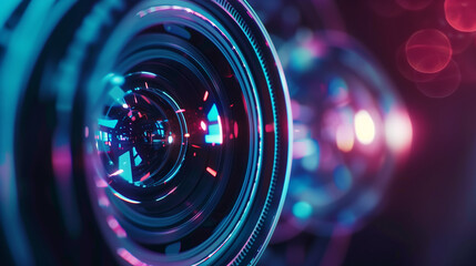 Close Up View of a Camera Lens