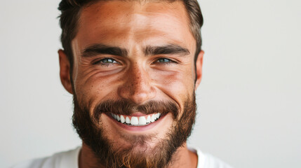 Fototapeta premium Smiling Man With Beard