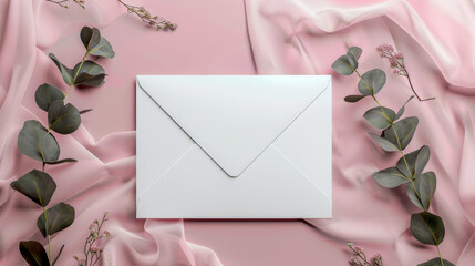 Blank mockup, wedding invitation, invitation is 5 by 7 inch, dreamy romantic feel, modern elegance, pops of color, high detail, photograph, photo realistic