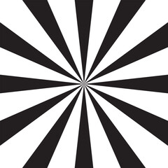 Black And White Sunburst Background - Vector Illustration